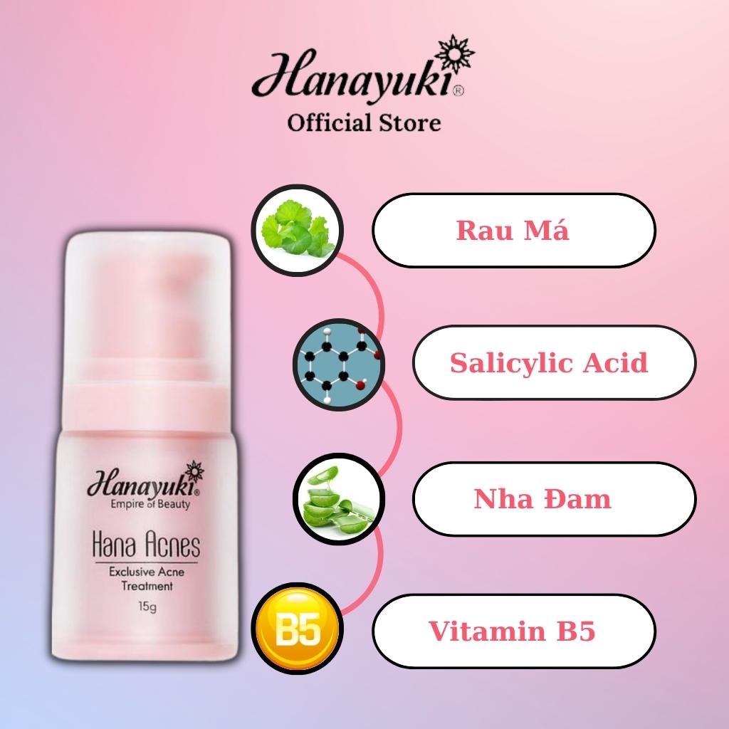 Ảnh Serum Dưỡng Giảm Mụn Hana Acnes, Serum Dưỡng Ẩm Dưỡng Trắng Mờ Thâm Ngăn Mụn Tái Phát Hanayuki Chính Hãng 3