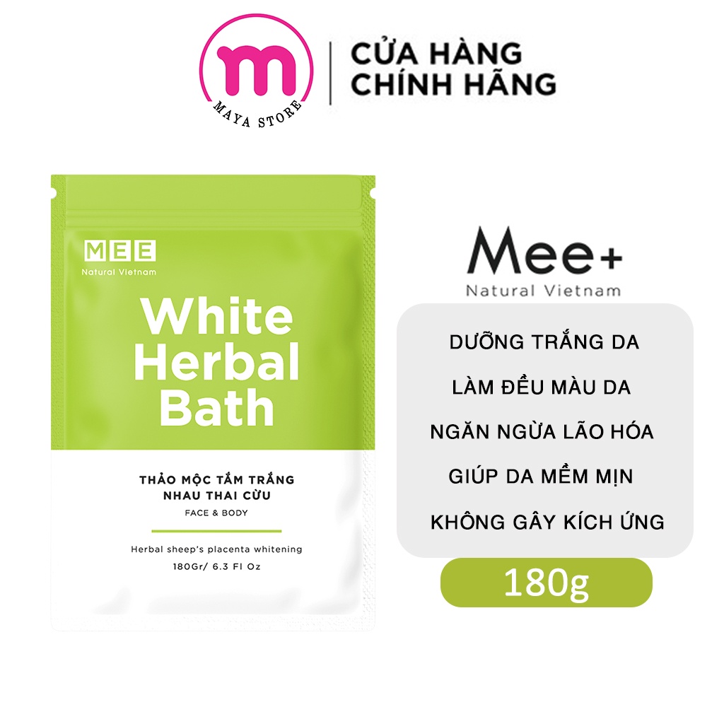 Tắm trắng nhau thai cừu, dưỡng trắng da body Mee Natural White Herbal ...