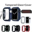 Ốp Lưng Cho Apple Watch Series 9 8 7 6 5 4 3 2 1 SE2 Kính Cường Lực Phim 360 Toàn Màn Hình Bảo Vệ Ốp Lưng Cho Iwatch 45mm 41mm 44mm 42mm 40mm 38mm