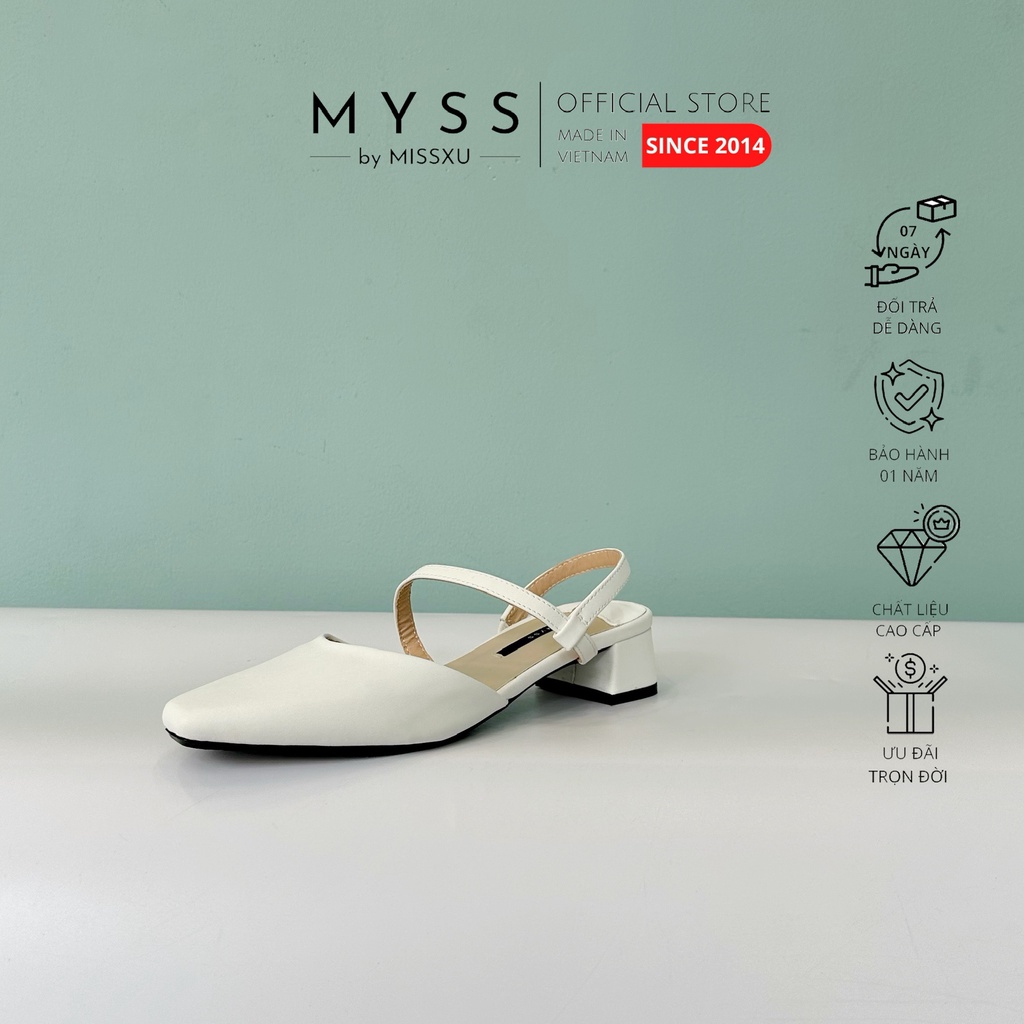 Giày cao gót nữ MYSS mũi vuông dây chéo 3 cm thời trang - CG263