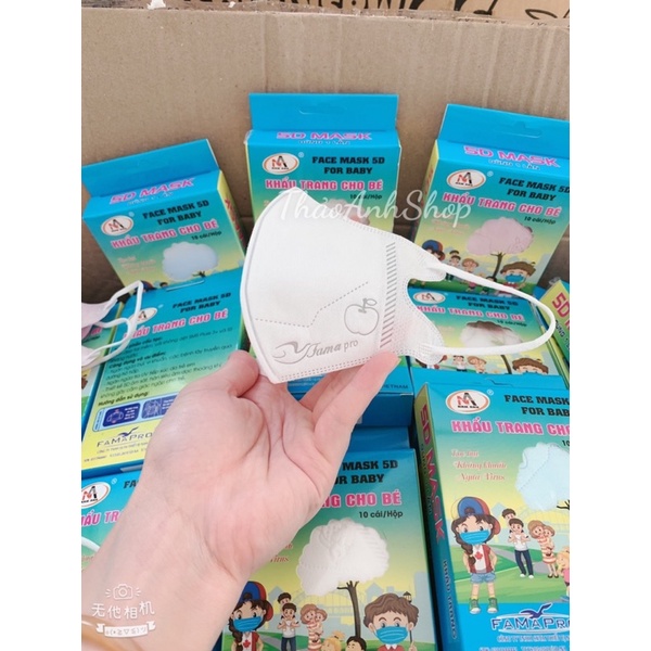 Combo 50 chiếc 5d baby mask NAM ANH CHÍNH HÃNG, cho trẻ từ 1-5 tuổi ,mềm mại tạo cảm giác thoải mái cho bé
