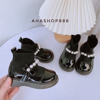 Sz 21- 30 Bốt Cổ Len Lót Lông Quai Ngọc Dễ Đeo Cho Bé Gái 2-5 Tuổi K180
