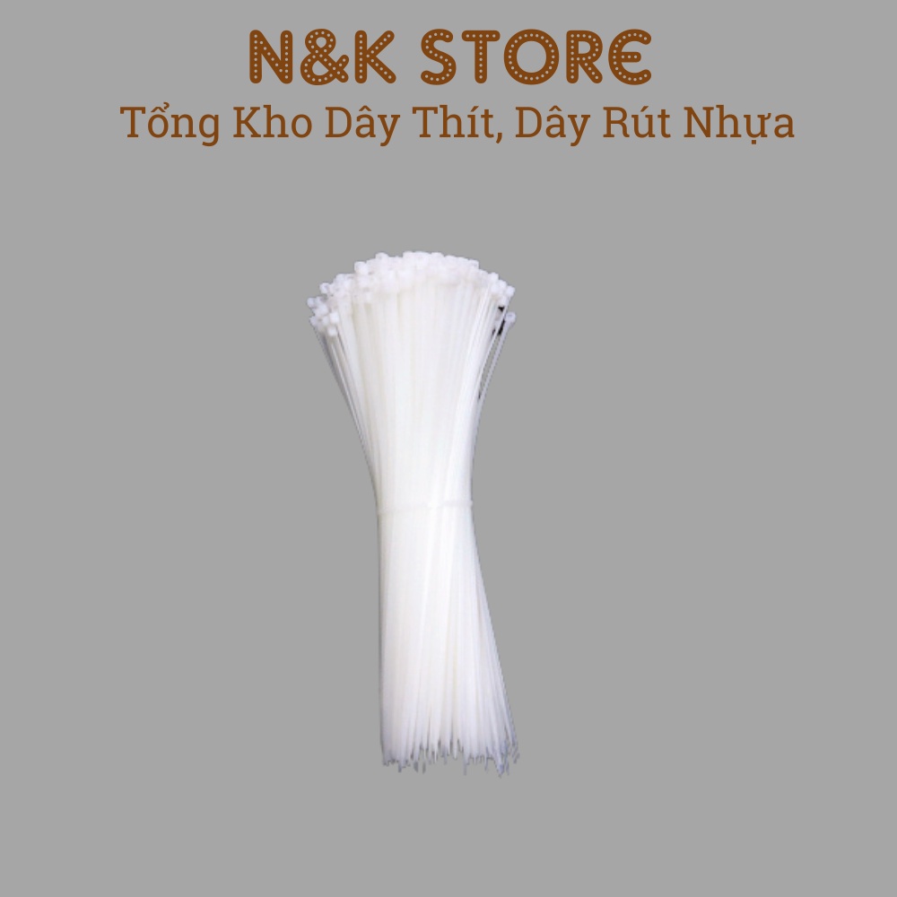 Túi 650c dây rút 3x150mm, dây thít nhựa dài 15cm, lạt nhựa dẻo dai
