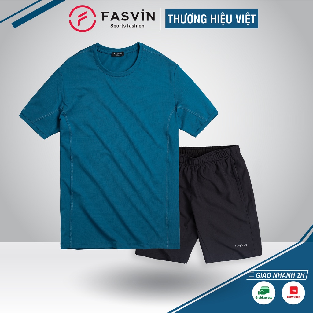 Bộ quần áo nam Fasvin AT22505.HN chất vải thun mềm mát co giãn phù hợp thể thao hay mặc nhà