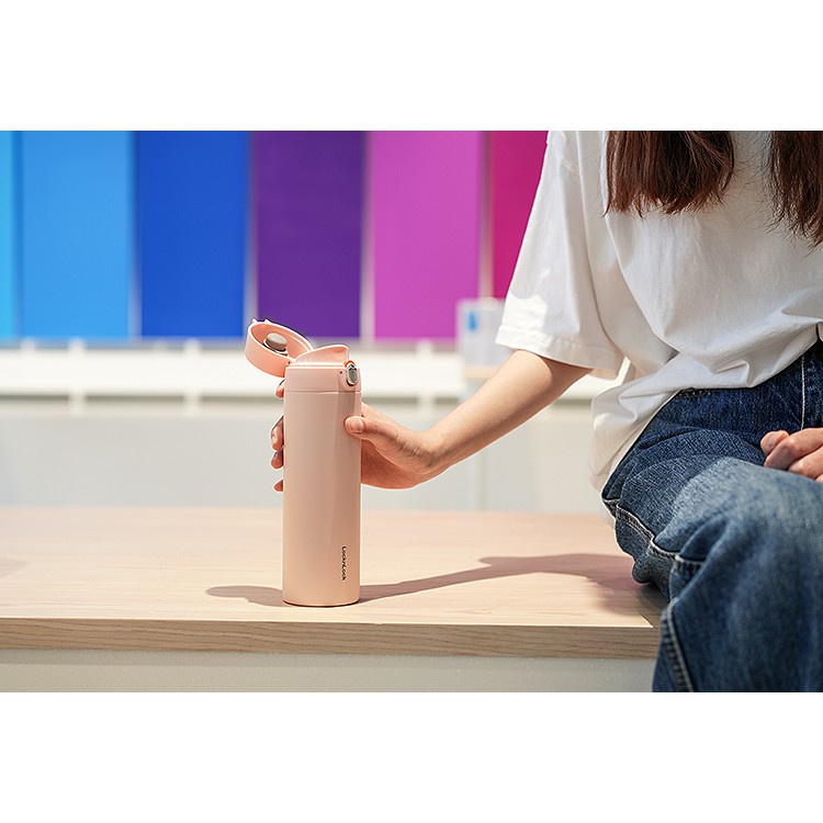 Bình giữ nhiệt LocknLock 500ml Featherlight One Touch Tumbler LHC3257 , mở nắp một chạm - K-MALL