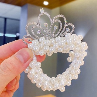Dây buộc tóc Vương Miện ngọc Nhân Tạo dễ thương cho bé HaminStore
