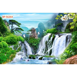 Tranh Sơn Thủy 3D Nhiều Kích Thước Lựa Chọn