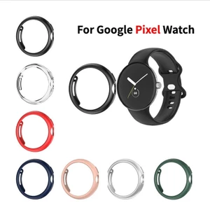 PC Half Pack Vỏ bảo vệ rỗng cho Google Pixel Watch cho Google Pixelwatch Smartwatch Vỏ rỗng chống sốc