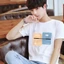 Áo Thun HappyFamily Unisex Họa Tiết I0I Hình Ô Vuông Xanh Cam Chất Cotton 100 Cao Cấp-3 Màu Trắng/Đen/Xám