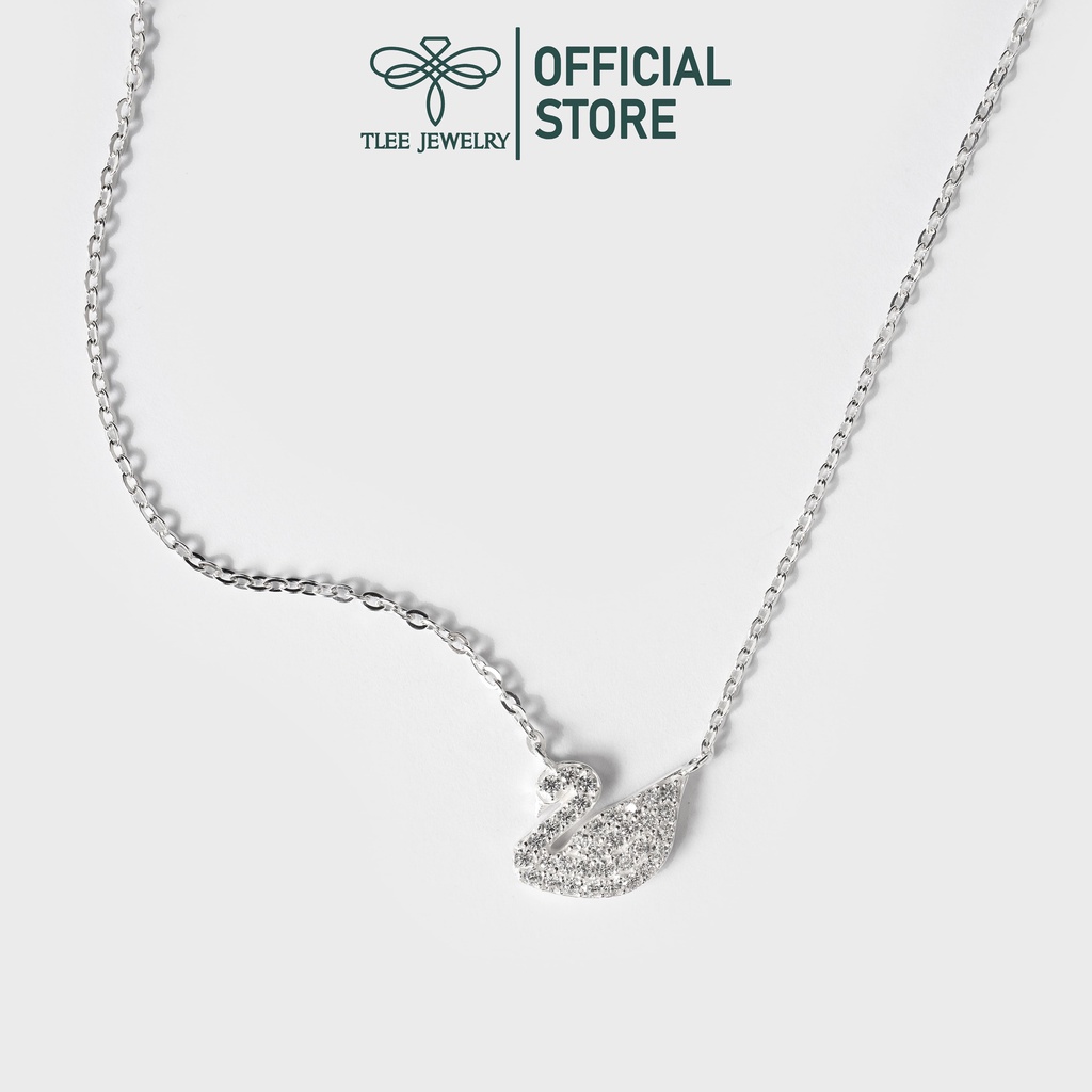 Dây chuyền bạc nữ TLEE mẫu thiên nga trắng đính đá lấp lánh TLEE JEWELRY D0131 | BigBuy360 - bigbuy360.vn