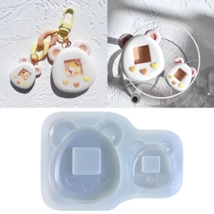 OXXGGKAO Hình Học Dễ Thương Trang Trí Nhựa Đúc Khuôn Silicon Người Phụ Nữ Móc Khóa Trang Trí Mặt Dây Chuyền Cát Nhanh Khuôn Cho DIY