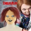 Chơi mặt nạ Chucky với tóc thực tế đáng sợ Cosplay Prop