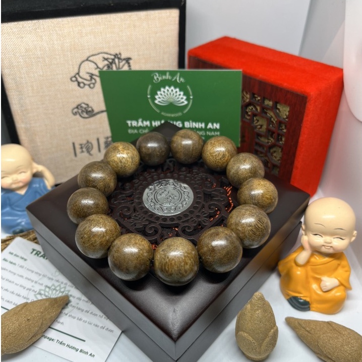 Vòng Tay Trầm Hương Tốc Tự Nhiên Cao Cấp Hạt Tròn Đơn - Vòng Tay Phong Thủy - Size Nữ 10ly 12ly 14ly 16ly 18ly.