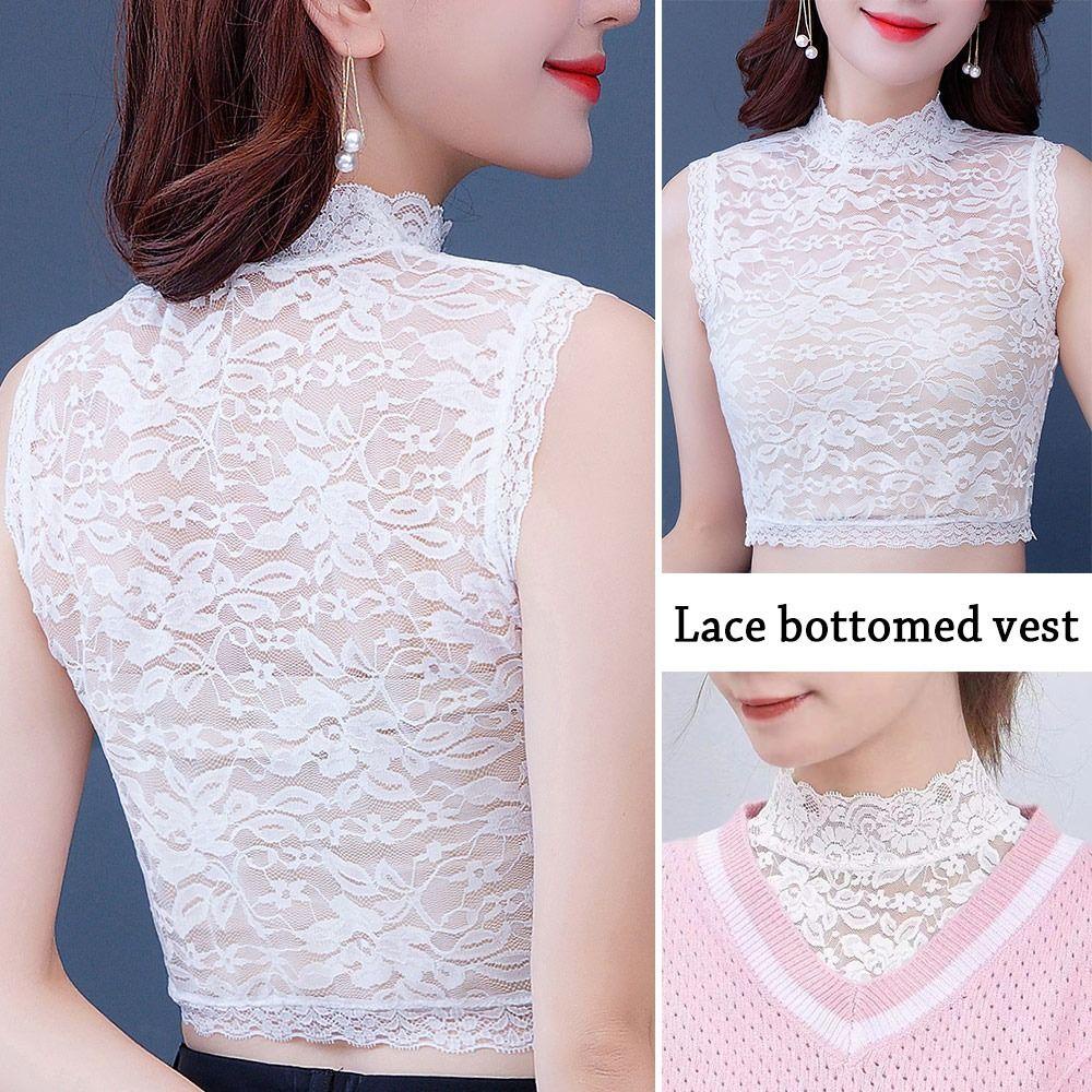 VVDZA Áo Len Vintage với Ren Cổ Điển Tháo Rời