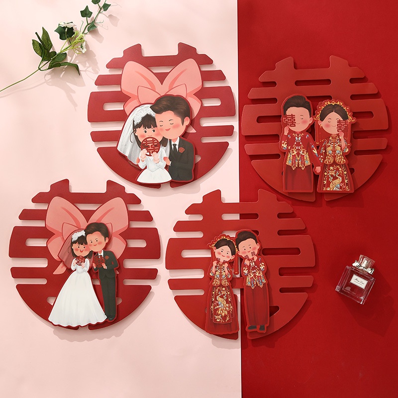 Chữ Hỷ 3D CÔ DÂU CHÚ RỂ trang trí đám cưới phòng tân hôn may mắn hạnh ...