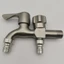 Vòi Nước Đôi Bằng Inox 304 Gắn Tường 01 Đầu Vào 2 Đầu Ra Kích Thước Đầu Vào DN15 Lắp Cho Ống D21