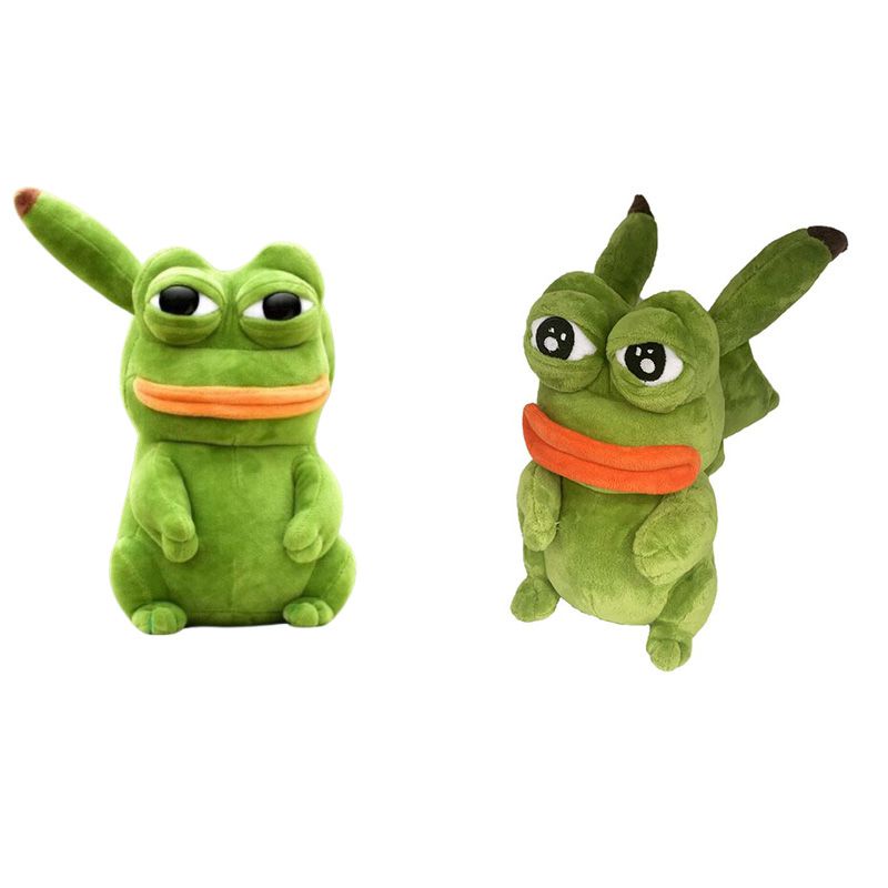 Pokemon dễ thương Pikachu Pepe Ếch buồn Kawaii Búp bê sang trọng Đồ trang trí động vật nhồi bông
