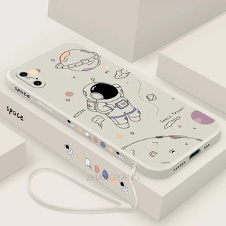 ốp lưng iPhone x iPhone xs iPhone xr iPhone xs max Ốp Điện Thoại Silicone TPU In Hình Phi Hành Gia Kèm Dây Đeo Cho iPhone x iPhone xs iPhone xr iPhone xs max