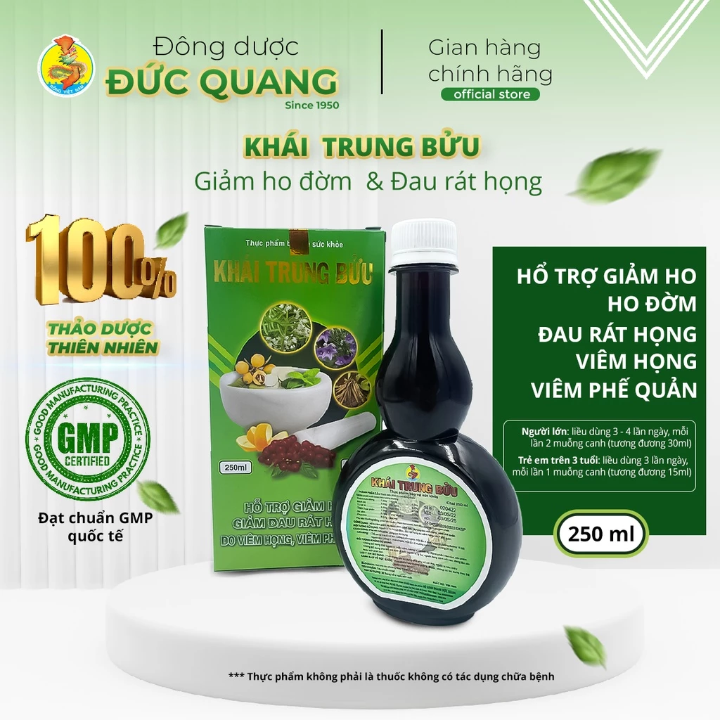 Bổ Phổi Khái Trung Bửu Rồng Việt Nam - Giúp bổ phế, giảm ho, đàm, đau rát họng do viêm họng, viêm ph