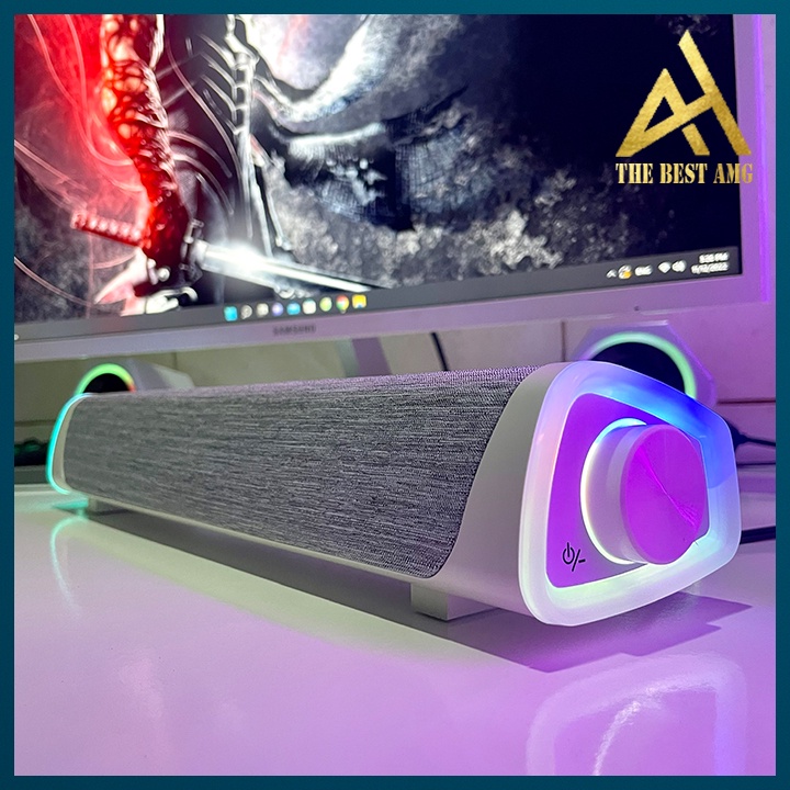 Loa Thanh Soundbar Bluetooth Đèn Led RGB Lenovo DS101 Màu Trắng - Loa Máy Tính Để Bàn Laptop Có Dây Bass Cực Mạnh | BigBuy360 - bigbuy360.vn