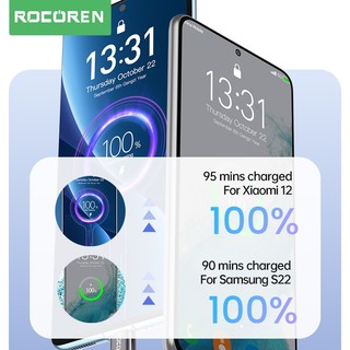 Dây cáp sạc nhanh USB loại C 3A Rocoren thích hợp cho Xiaomi Poco F4 F3 Realme Samsung Huawei