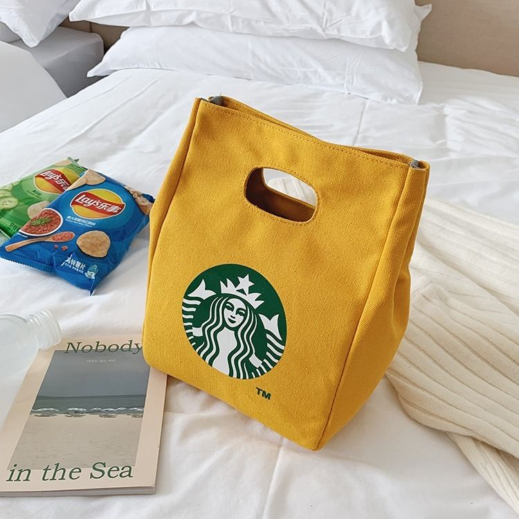 Túi Đựng Cơm Trưa In Hình Starbucks Xinh Xắn