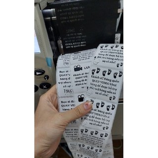 Tem dán nhắc khách quay video sẵn keo, kích thước tem 5x5cm