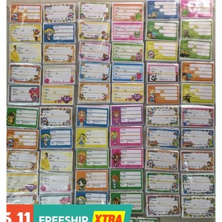 100 Chiếc Nhãn Vở Cắt To Đủ Nhiều Hình Ảnh Đẹp(10 Túi=100 Chiếc)