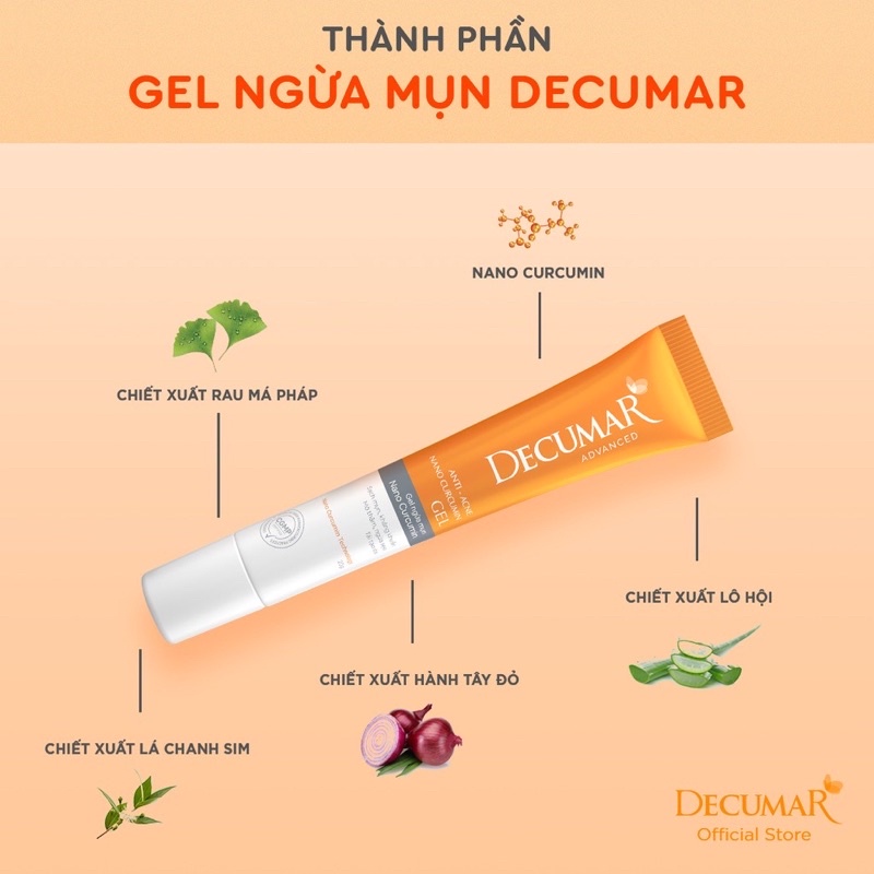 ✅[Chính Hãng] Decumar gel bôi ngừa mụn, giảm mụn, thâm