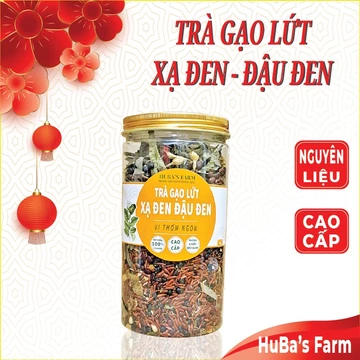 HUBA'S FARM -Trà gạo lứt xạ đen đậu đen xanh lòng thảo dược quý từ thiên nhiên tác dụng dưỡng da, detox thanh lọc cơ thể