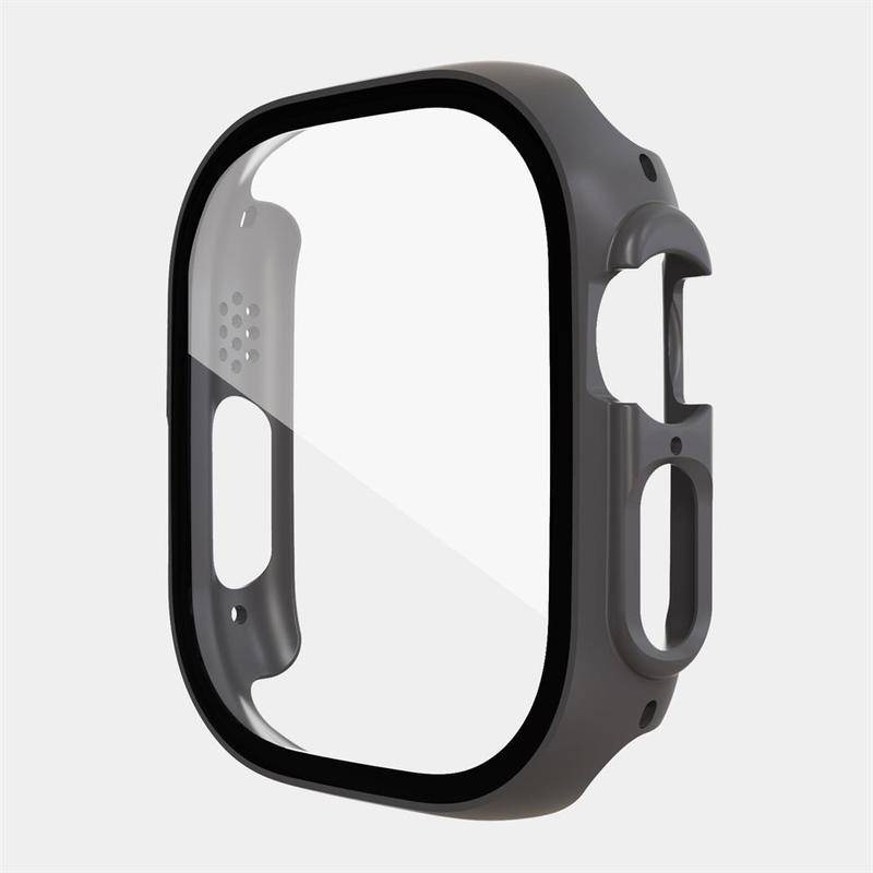 Kính + Vỏ Cho Apple Watch ultra 2 Vỏ 49mm Bảo Vệ Màn Hình PC Toàn Diện Ốp Lưng Kính Cường Lực Vỏ iwatch Ultra Phụ Kiện
