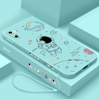 ốp lưng iPhone x iPhone xs iPhone xr iPhone xs max Ốp Điện Thoại Silicone TPU In Hình Phi Hành Gia Kèm Dây Đeo Cho iPhone x iPhone xs iPhone xr iPhone xs max