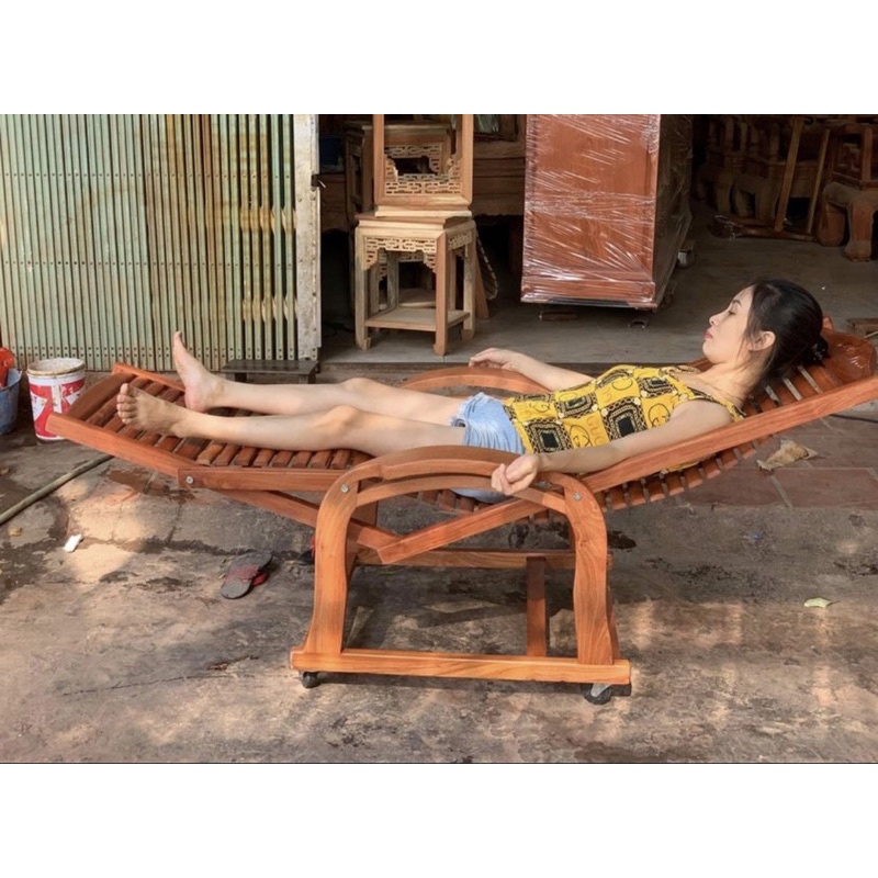 ghế lười gỗ hương đá to, nhỏ