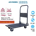 Xe đẩy hàng 4 bánh gấp gọn chở 170kg nhập khẩu Advindeq HT-170, Sàn sắt phủ hammertonne chống gỉ xước - BH 1 năm — ảnh 1