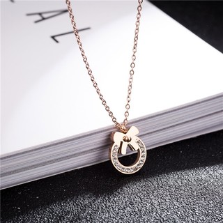 Dây chuyền nữ LAMY Diamond Bow Necklace Rose Gold 6031