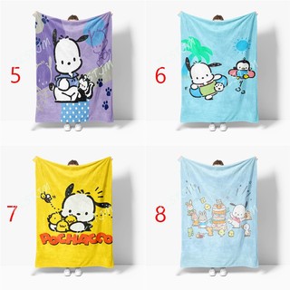 Pochacco Flannel Chăn Sanrio Hoạt Hình Dễ Thương Trẻ Em Thời Trang Mềm Mại Thoải Mái Ấm Giường Chăn Quà Tặng Sinh Nhật