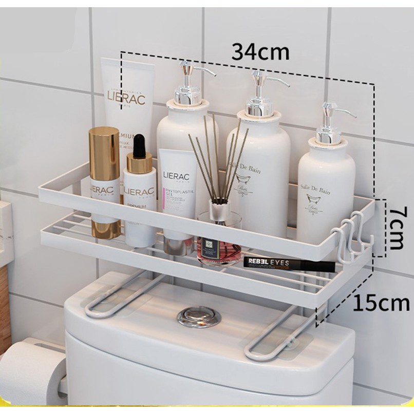 Kệ bồn cầu, kệ nhà vệ sinh gác bồn toilet - Thiết kế sang trọng - Sơn tĩnh điện chống gỉ 5 lớp