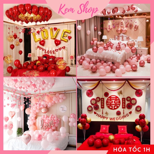 Bóng chữ hỷ trang trí phòng cưới, đám cưới - Kem Shop K269