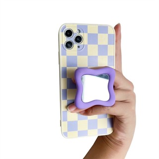 Giá Đỡ Điện Thoại Bằng Silicon Hình Vuông Tráng Gương Tiện Dụng