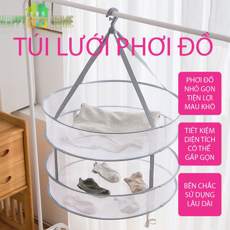 Túi Lưới Phơi Đồ Trang Điểm, Tất Vớ, Đồ Lót Có Móc Treo - Rổ Lưới Treo ...