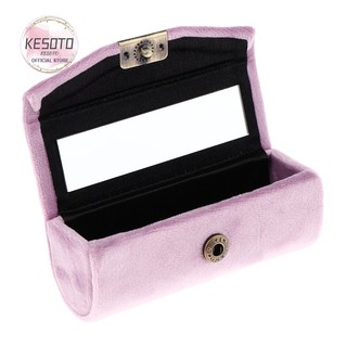 [Kesoto] Hộp đựng son môi Velveteen Box kèm ví màu đỏ