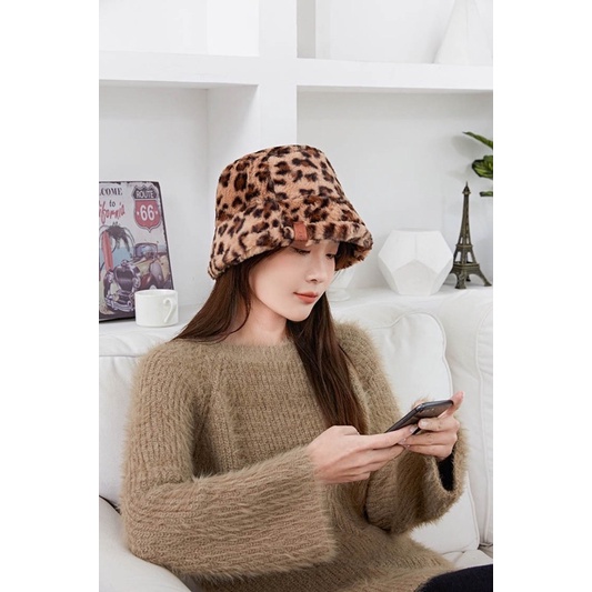 MŨ LÔNG THỎ TRƠN NẸP DA XỊN[HÀNG NHẬP]