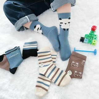 Set 10 Đôi Tất Cổ Cao Cotton Trẻ Em Hình Gấu Panda Ngộ Nghĩnh...