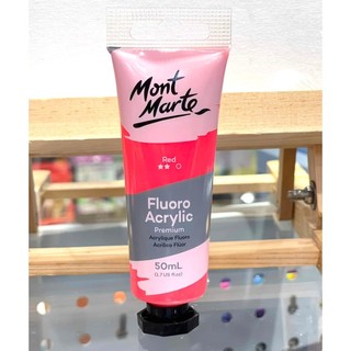 Màu vẽ Fluoro Acrylic Mont Marte tuýp 50ml Red - COLORMATE