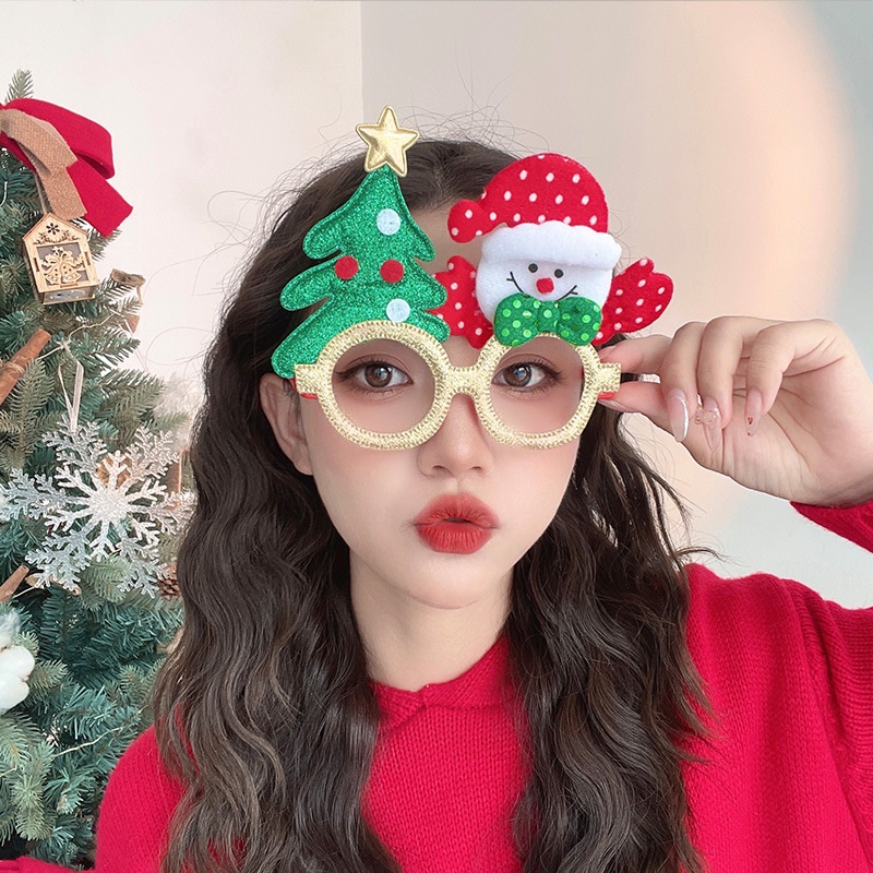 Kính Noel Cho Bé Mắt Kính Giáng Sinh Hóa Trang Lễ Hội Ông Già Noen Cây Thông Kính Mát Dễ Thương- PUPU HOUSE