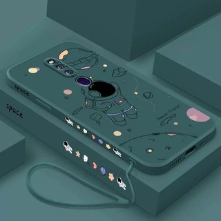 ốp lưng oppo f11 pro oppo f11 Ốp Điện Thoại Silicone TPU In Hình Phi Hành Gia Kèm Dây Đeo Cho oppo f11 pro oppo f11