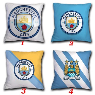 Vỏ gối polyester in hình Manchester City một mặt, chữ nhật, trang trí phòng ngủ/sofa (không kèm lõi)