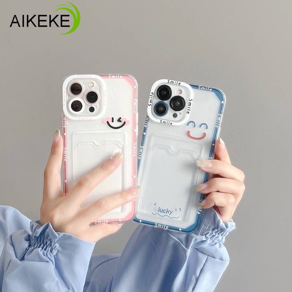 Thẻ Ốp Điện Thoại tpu Mềm Trong Suốt Có Ngăn Đựng Thẻ Cho iphone 15 14 plus iphone 15 14 13 pro max 15pro 14pro 13pro