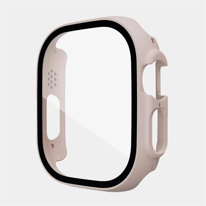 Kính + Vỏ Cho Apple Watch ultra 2 Vỏ 49mm Bảo Vệ Màn Hình PC Toàn Diện Ốp Lưng Kính Cường Lực Vỏ iwatch Ultra Phụ Kiện
