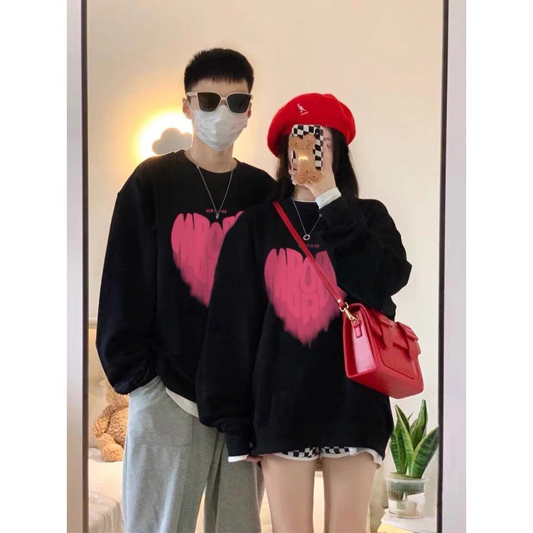 Áo Sweater Đôi Nam Nữ Form Rộng hình Trái Tim Hàn Quốc, Set Áo Đồ Đôi ...